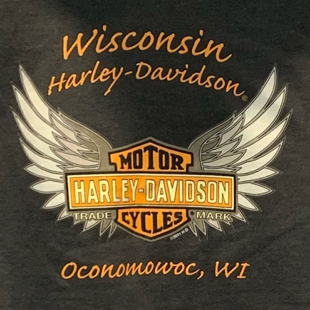 Classic Harley Davidson gray pullover hoodie With logo Oconomowoc Wi on … - Picture 12 of 16